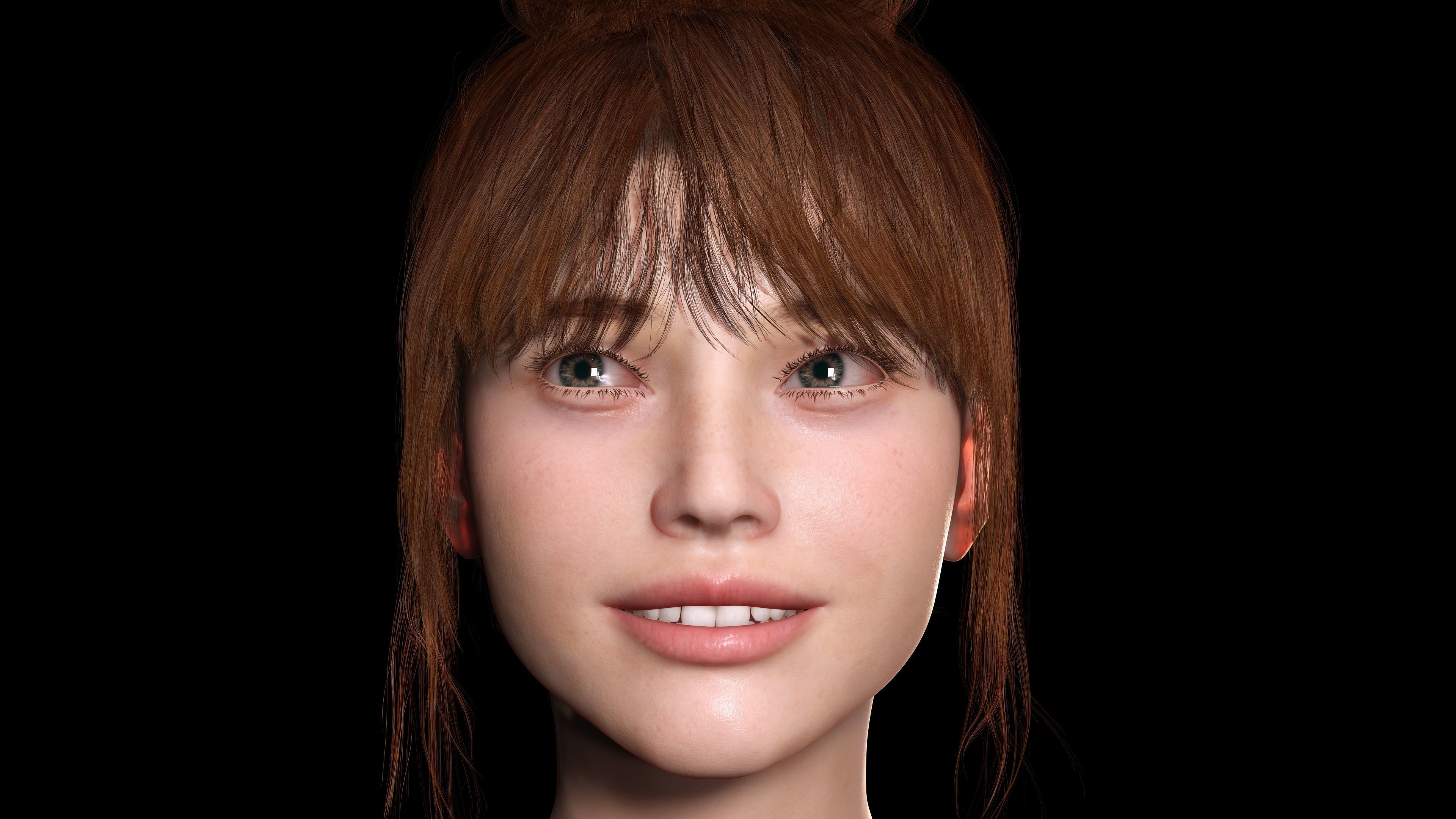 Mei Ling Realistic Asian Woman with Two Outfits Low-poly 3D model_20