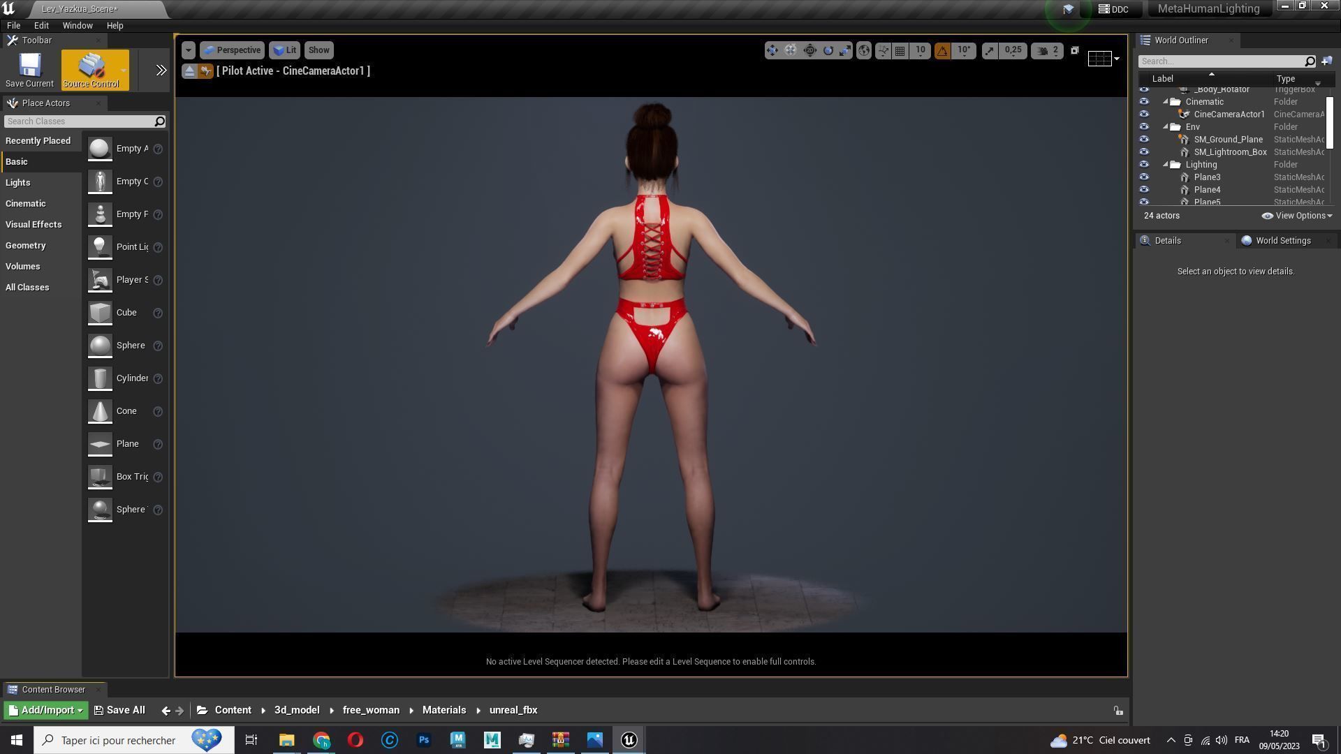 Mei Ling Realistic Asian Woman with Two Outfits Low-poly 3D model_29