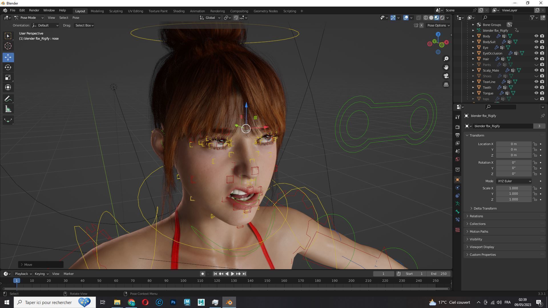 Mei Ling Realistic Asian Woman with Two Outfits Low-poly 3D model_33