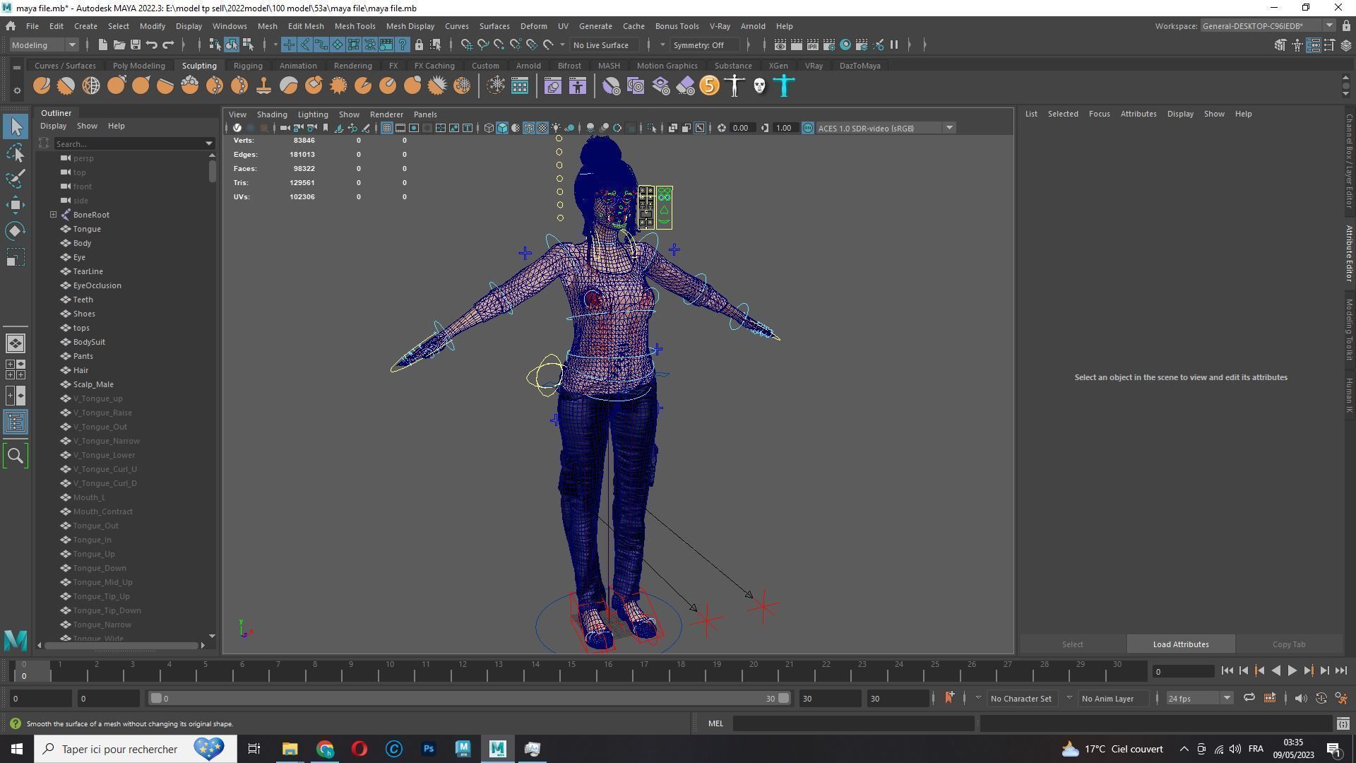 Mei Ling Realistic Asian Woman with Two Outfits Low-poly 3D model_35