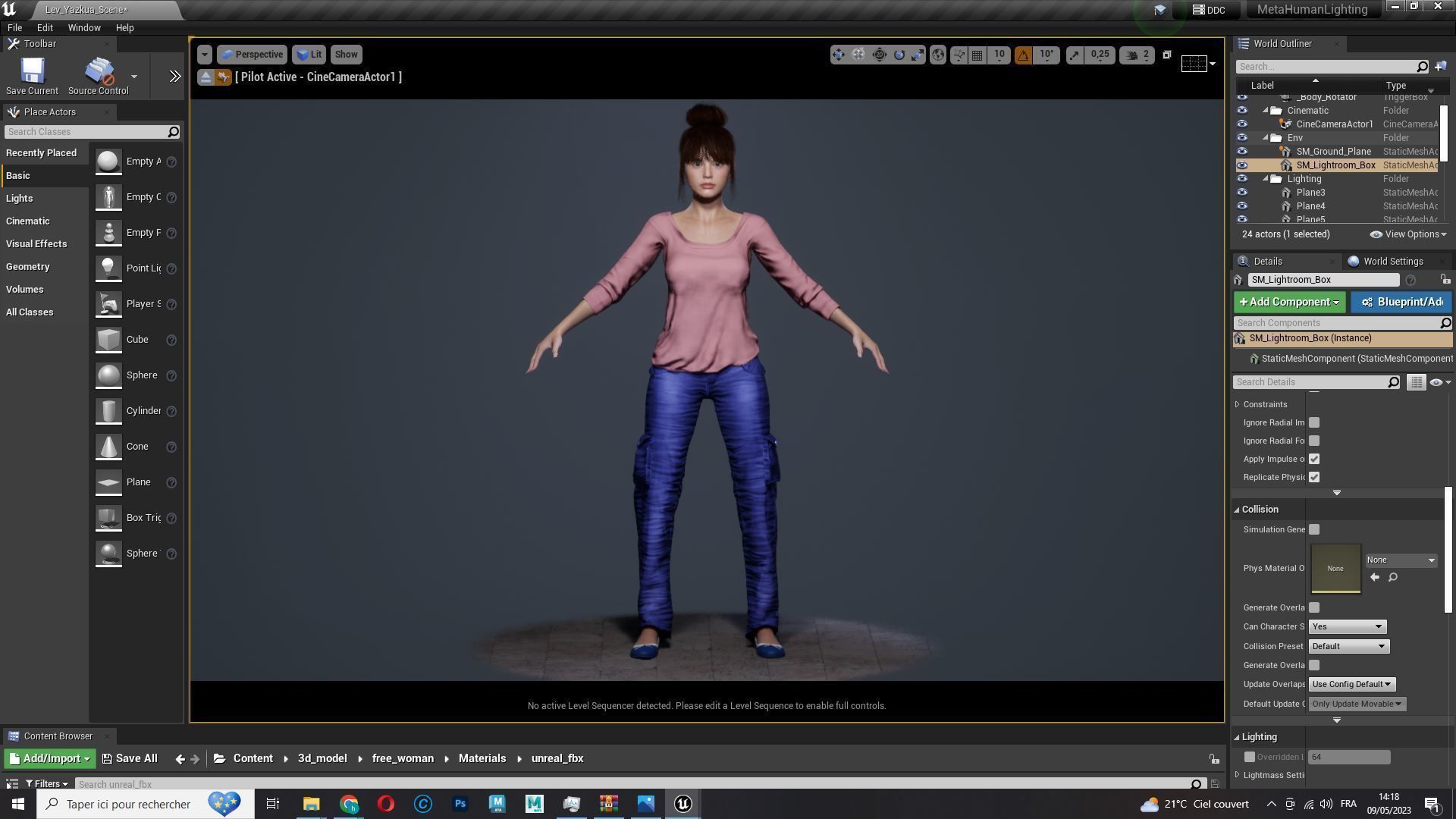 Mei Ling Realistic Asian Woman with Two Outfits Low-poly 3D model_26