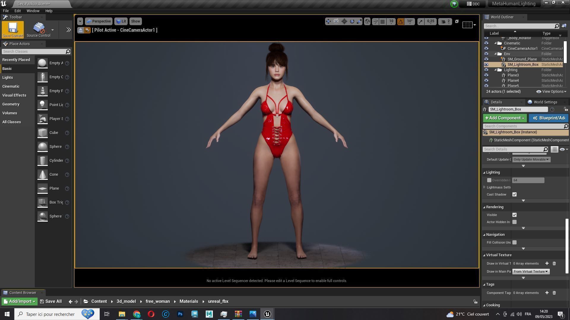 Mei Ling Realistic Asian Woman with Two Outfits Low-poly 3D model_28