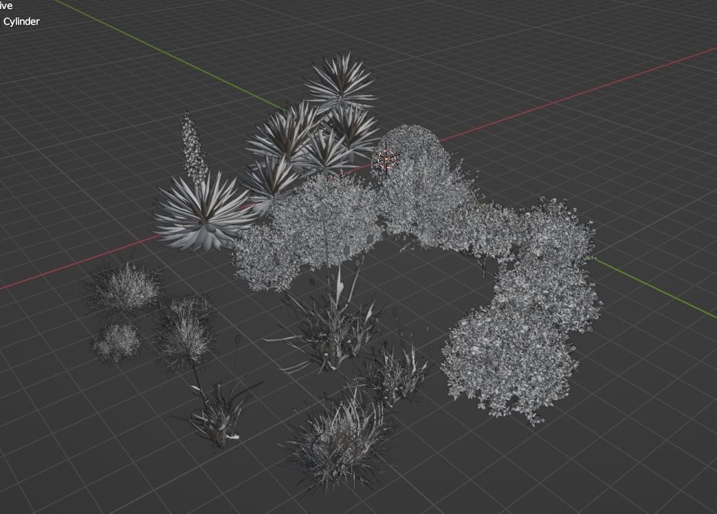 Realistic 3D plants- Pack of 5 each with 4 variants Free low-poly 3D model_10