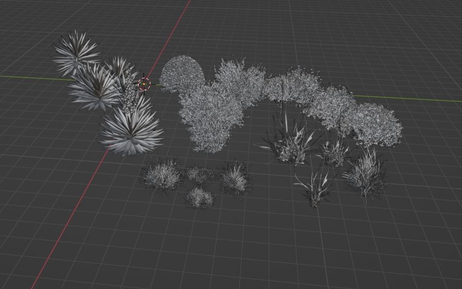 Realistic 3D plants- Pack of 5 each with 4 variants Free low-poly 3D model_9