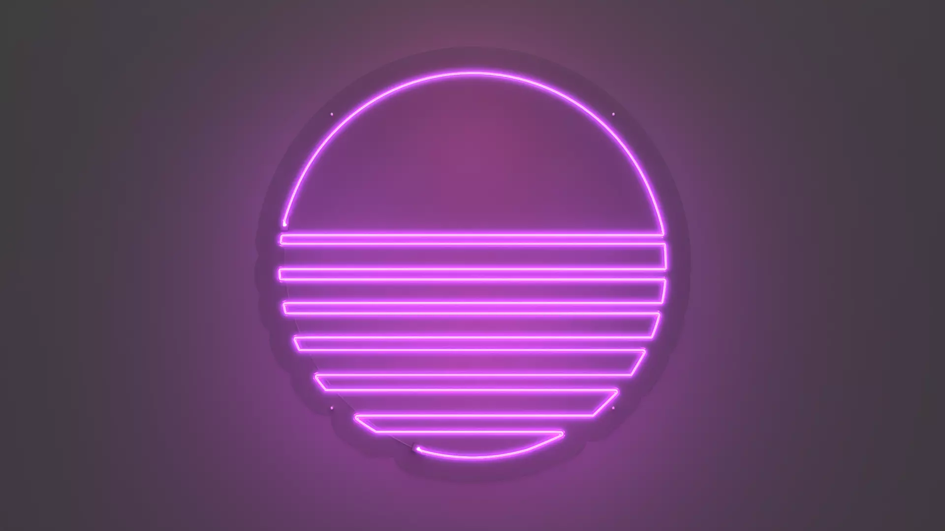 Sunset 2 - Neon Sign 3D model_0