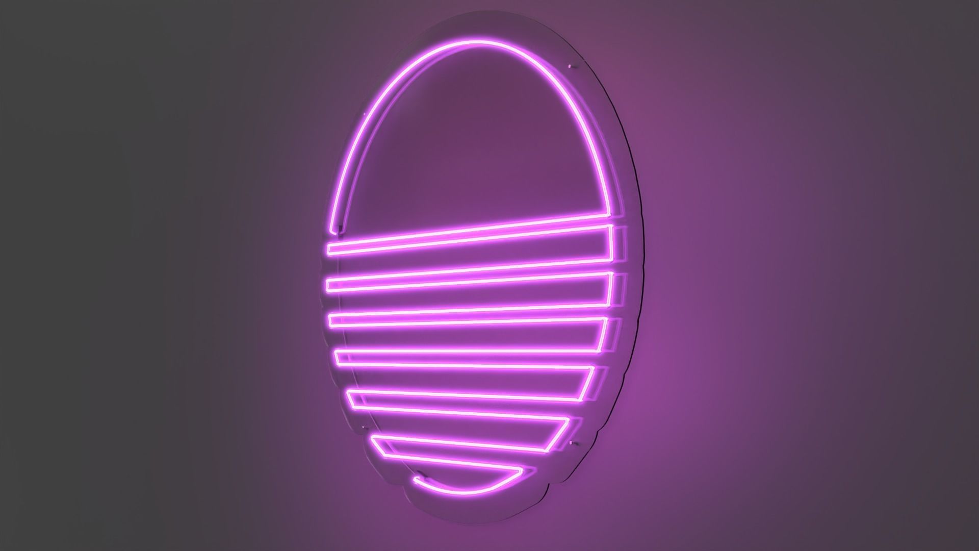 Sunset 2 - Neon Sign 3D model_3