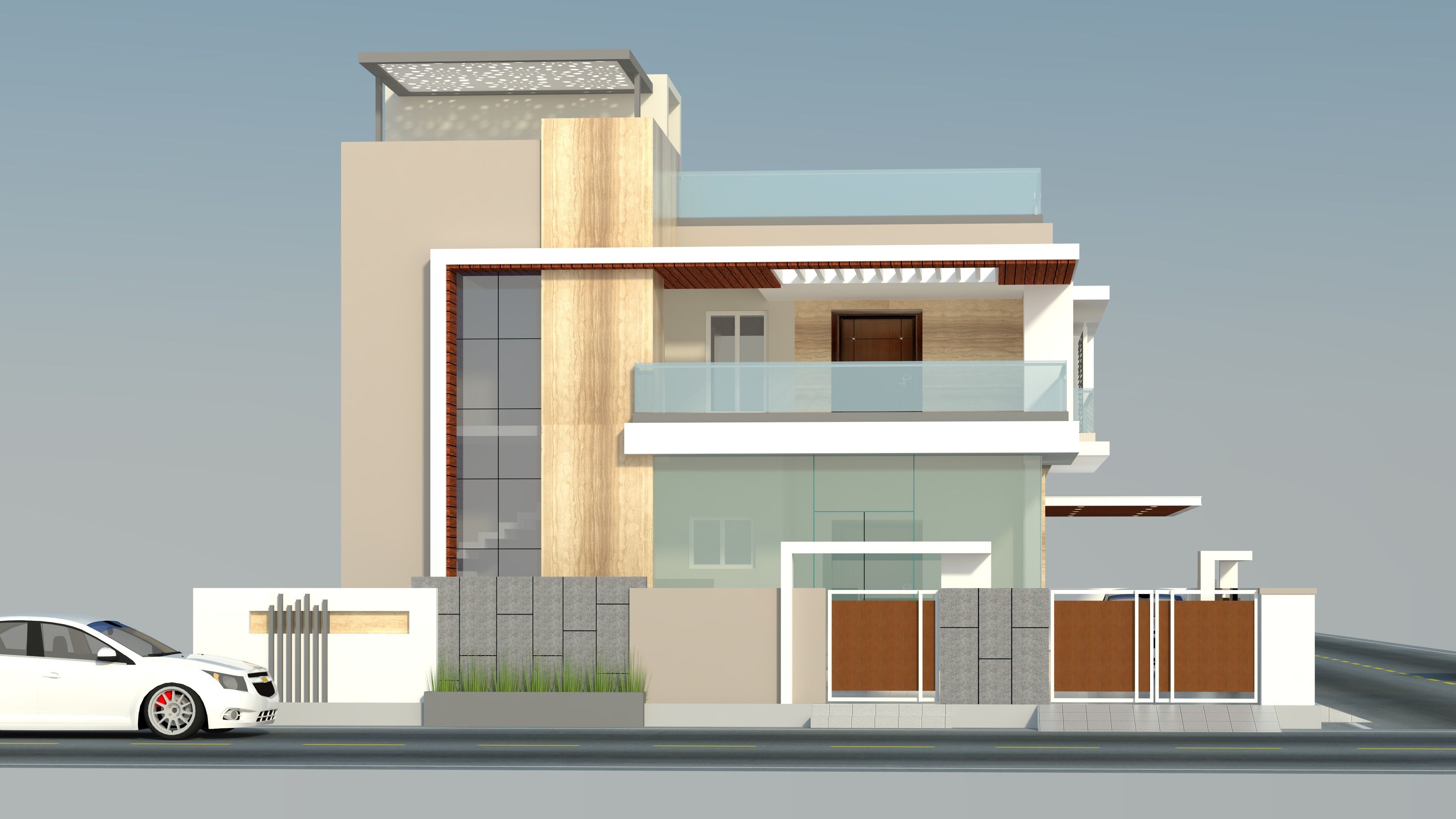 Duplex building 3D model_1