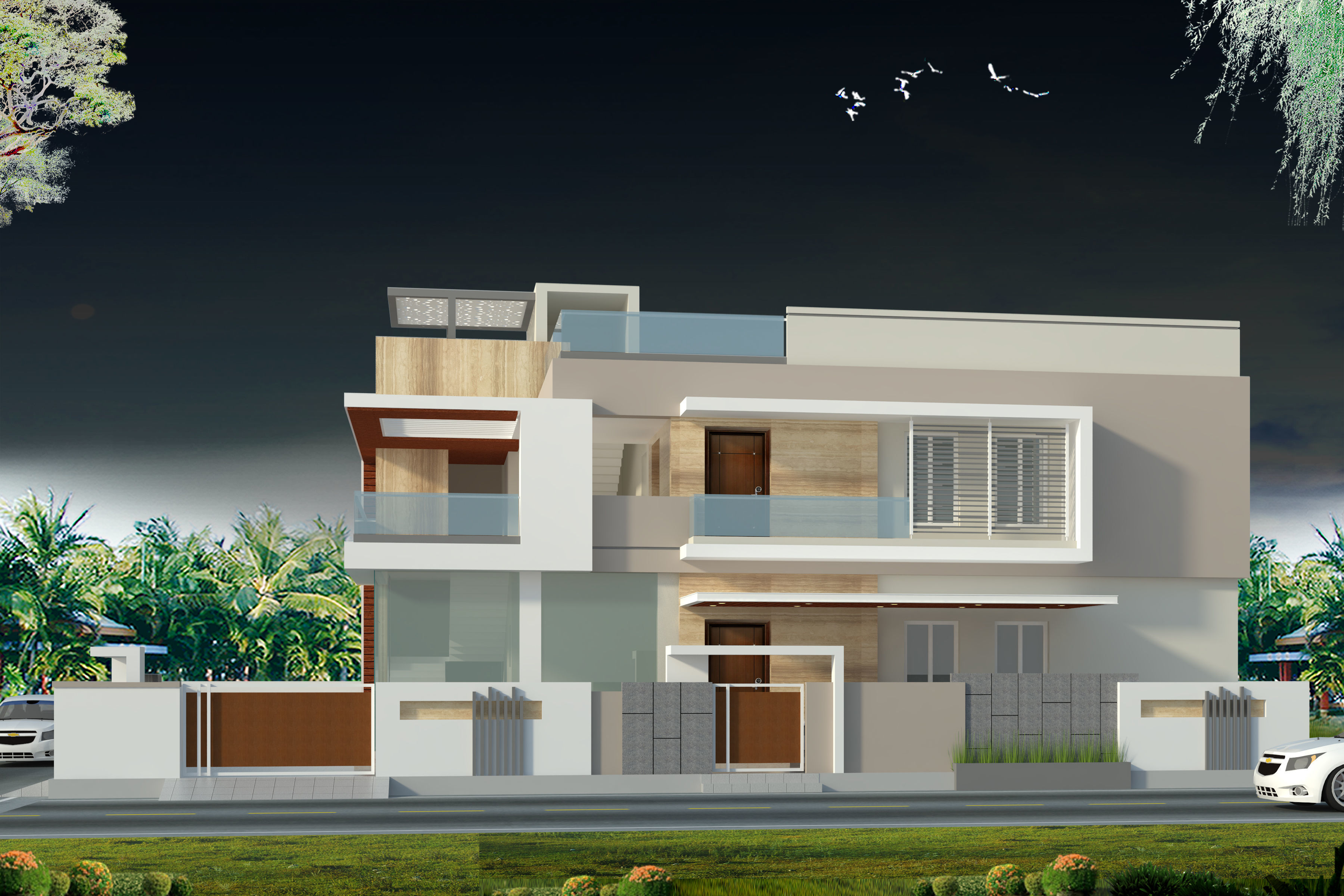Duplex building 3D model_7