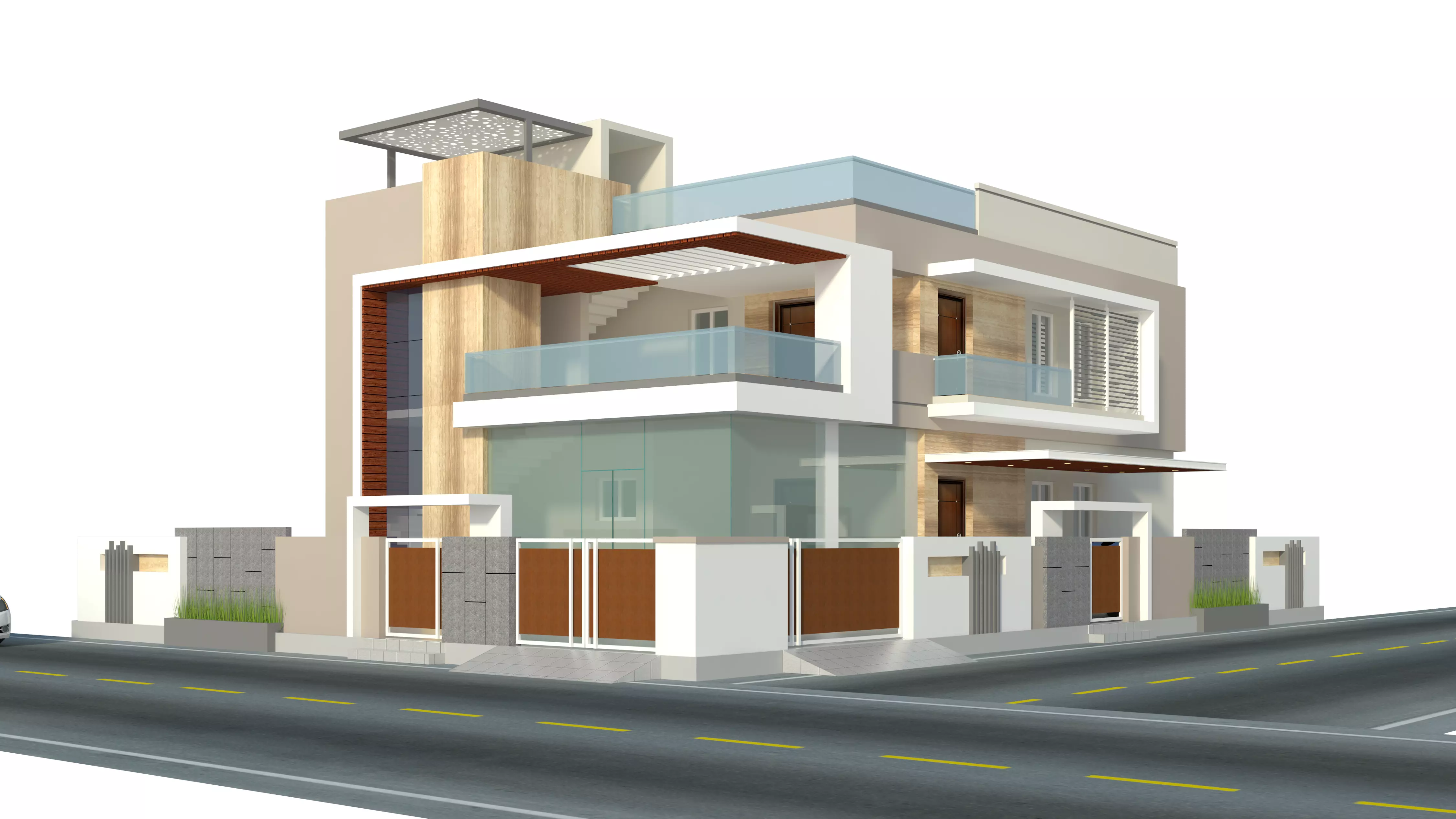 Duplex building 3D model_0