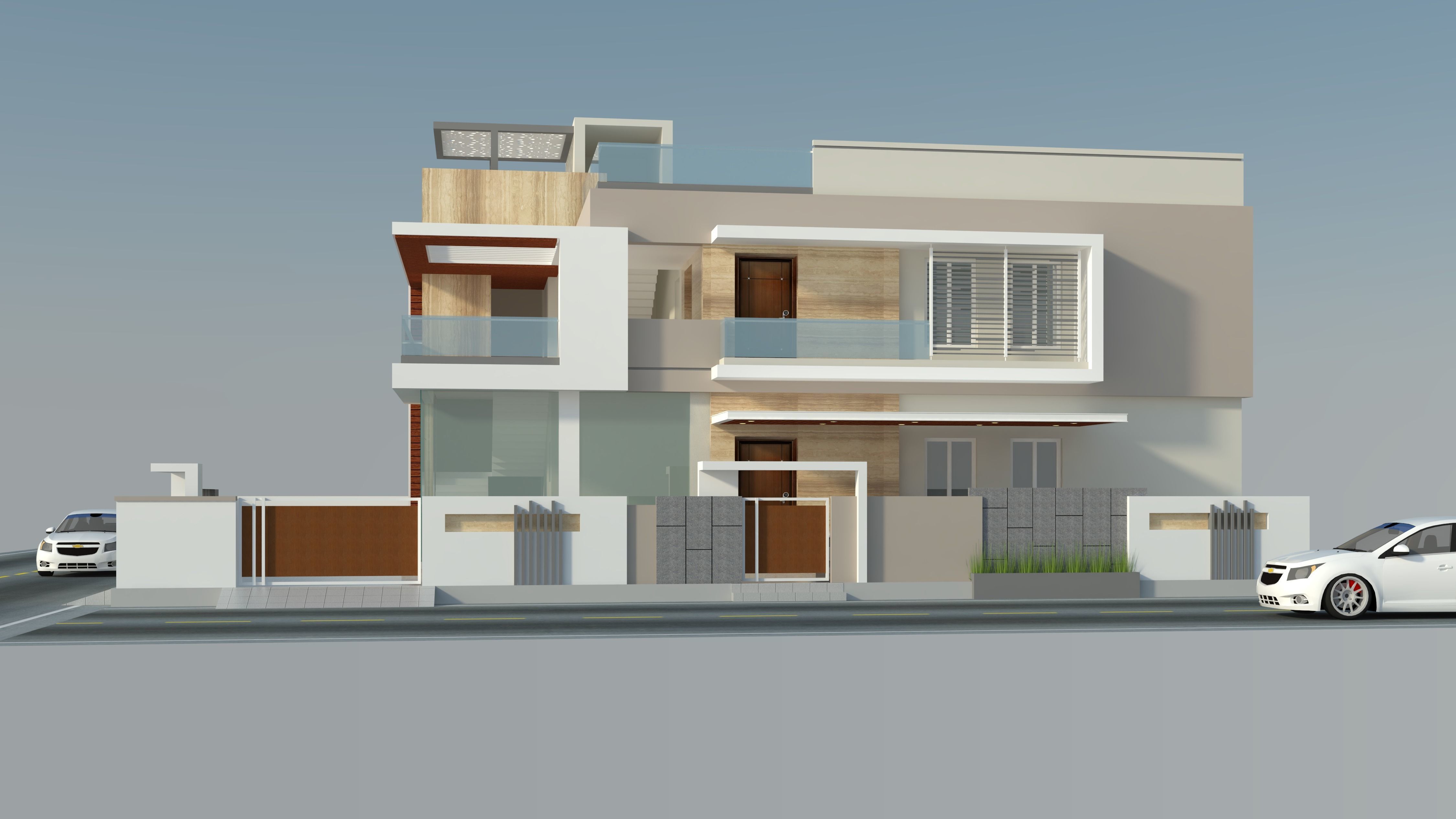 Duplex building 3D model_2