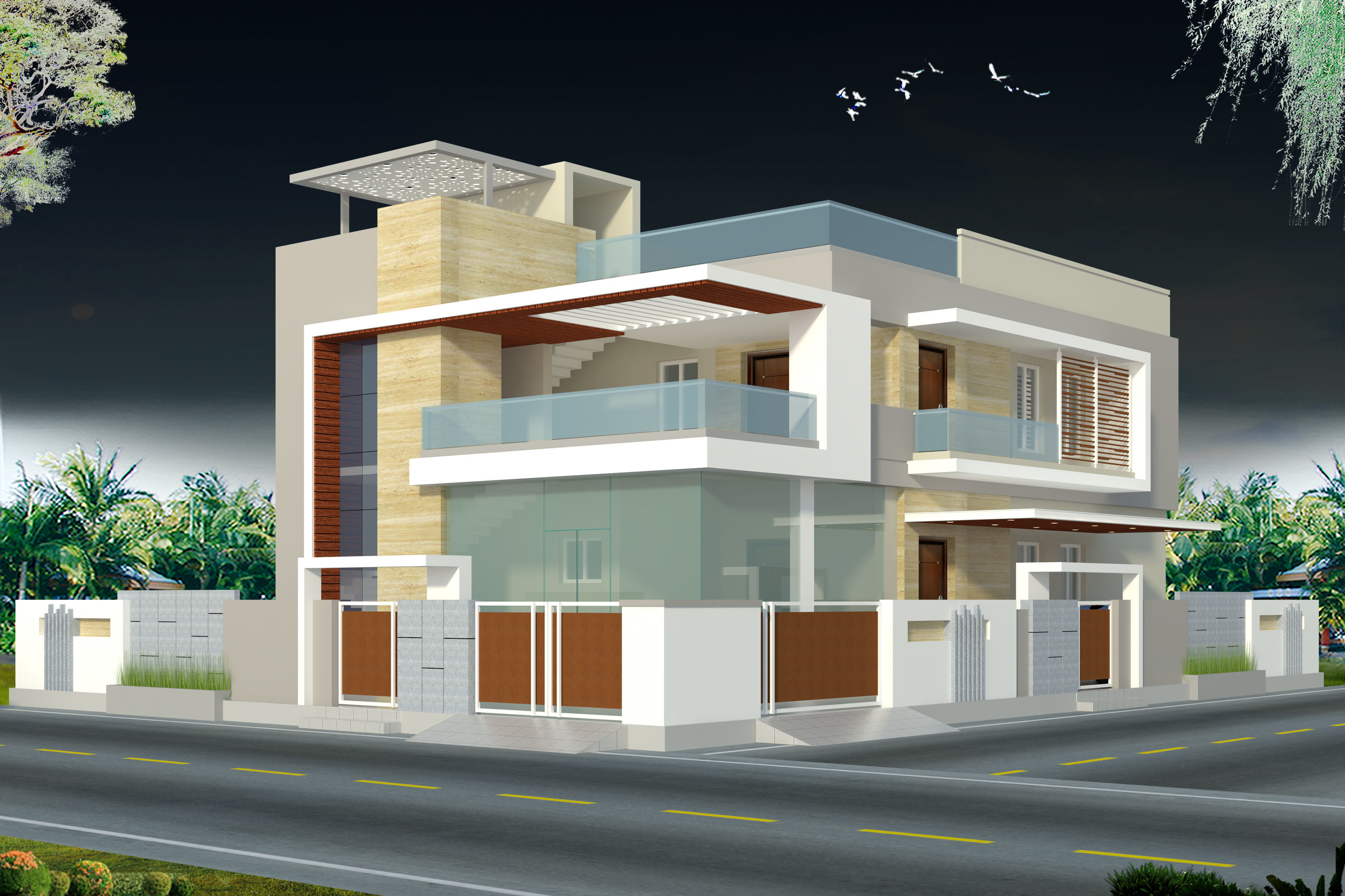 Duplex building 3D model_5