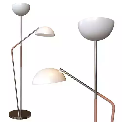 PAVO CHAMPAGNE BRASS DOUBLE FLOOR LAMP