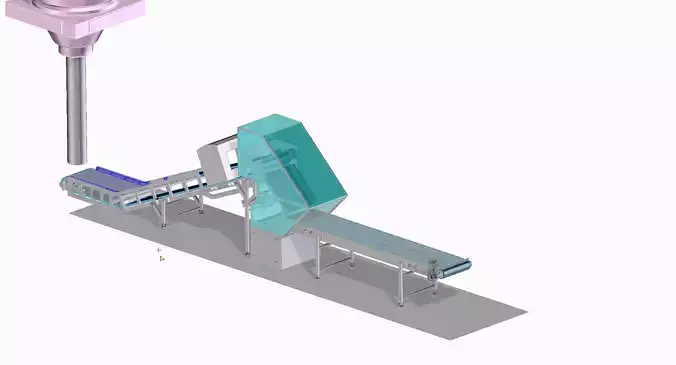 Metal detection conveyor 3D model