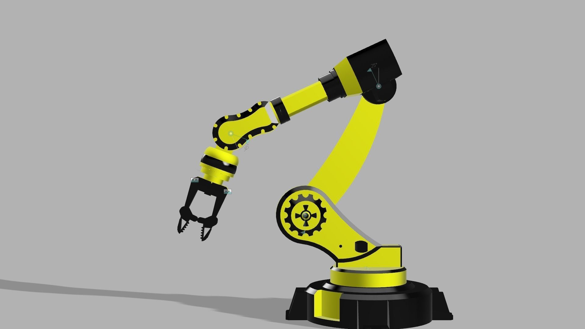 An industrial robot 3D print model_2