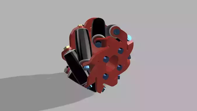 A mecanum wheel 3D print model