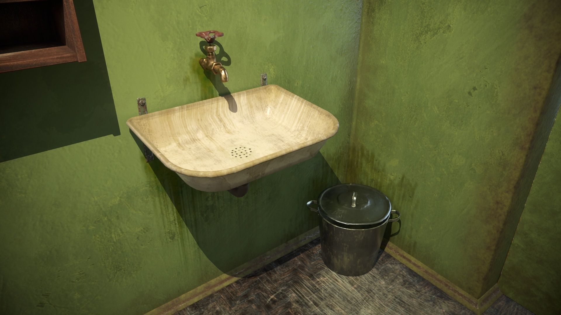 An old prison chamber Low-poly 3D model_6