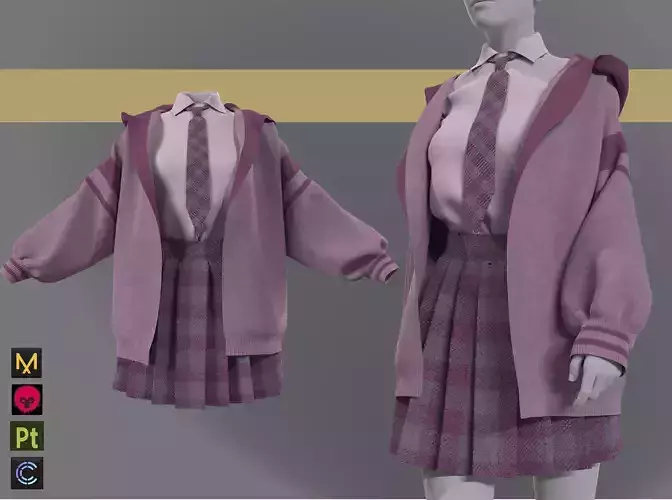 Cute girl uniform female outfit