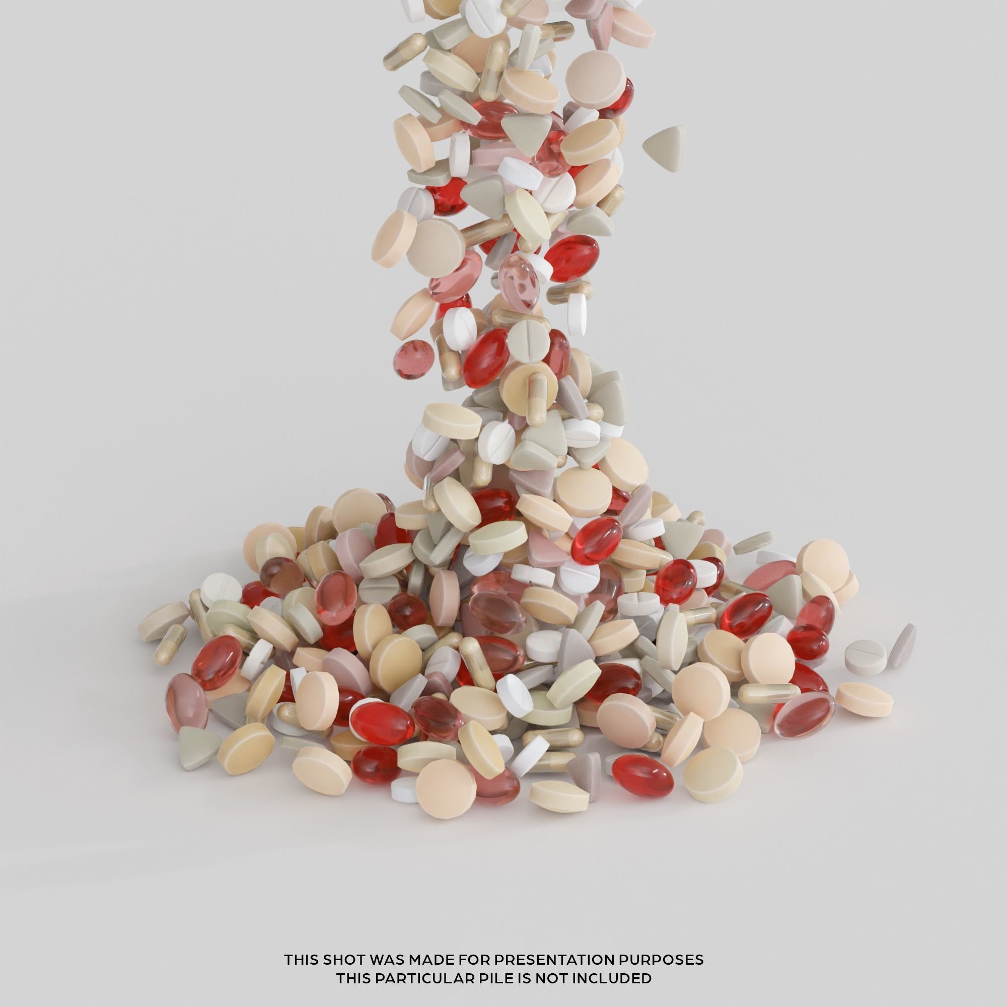 Pills and Tablets collection Low-poly 3D model_13
