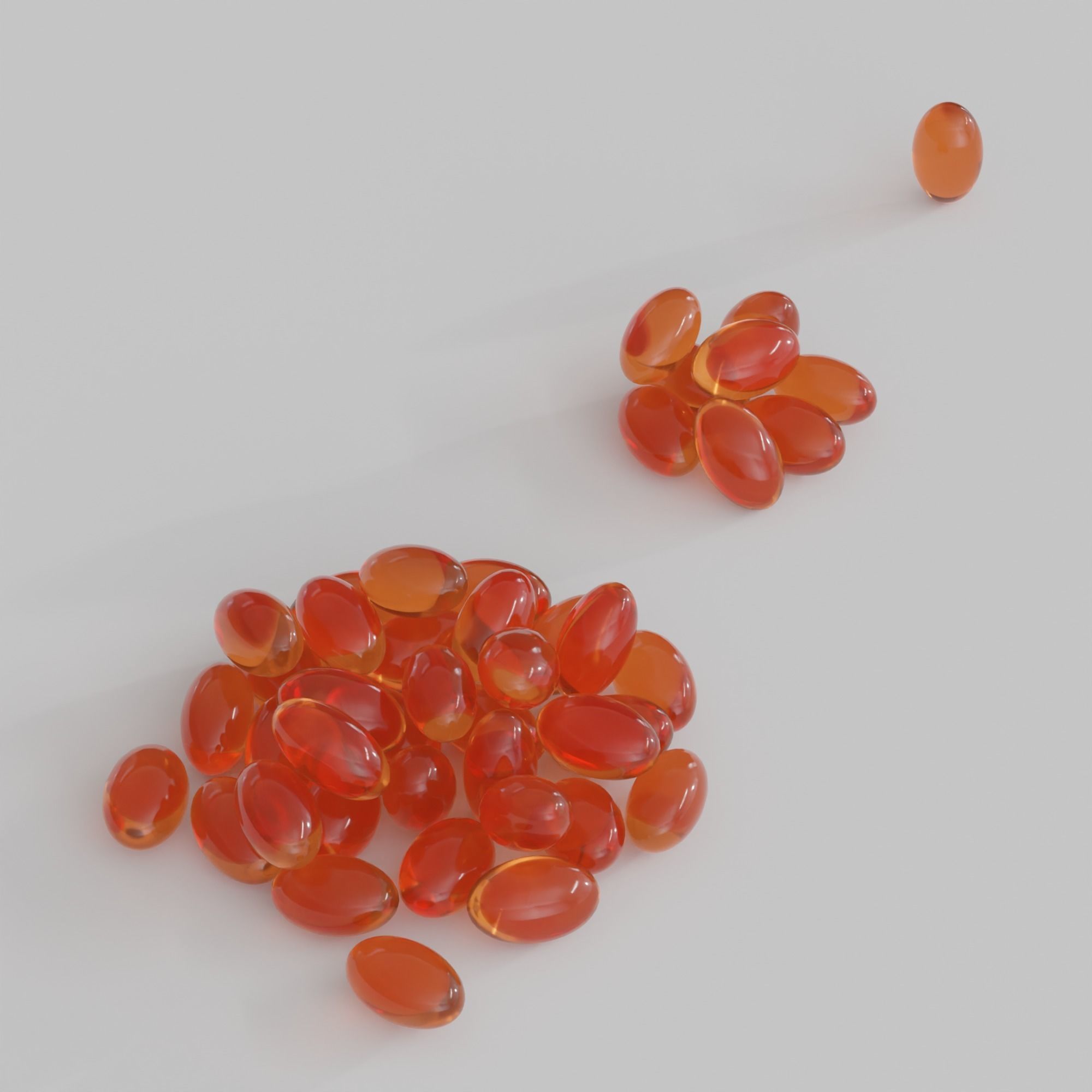 Pills and Tablets collection Low-poly 3D model_8