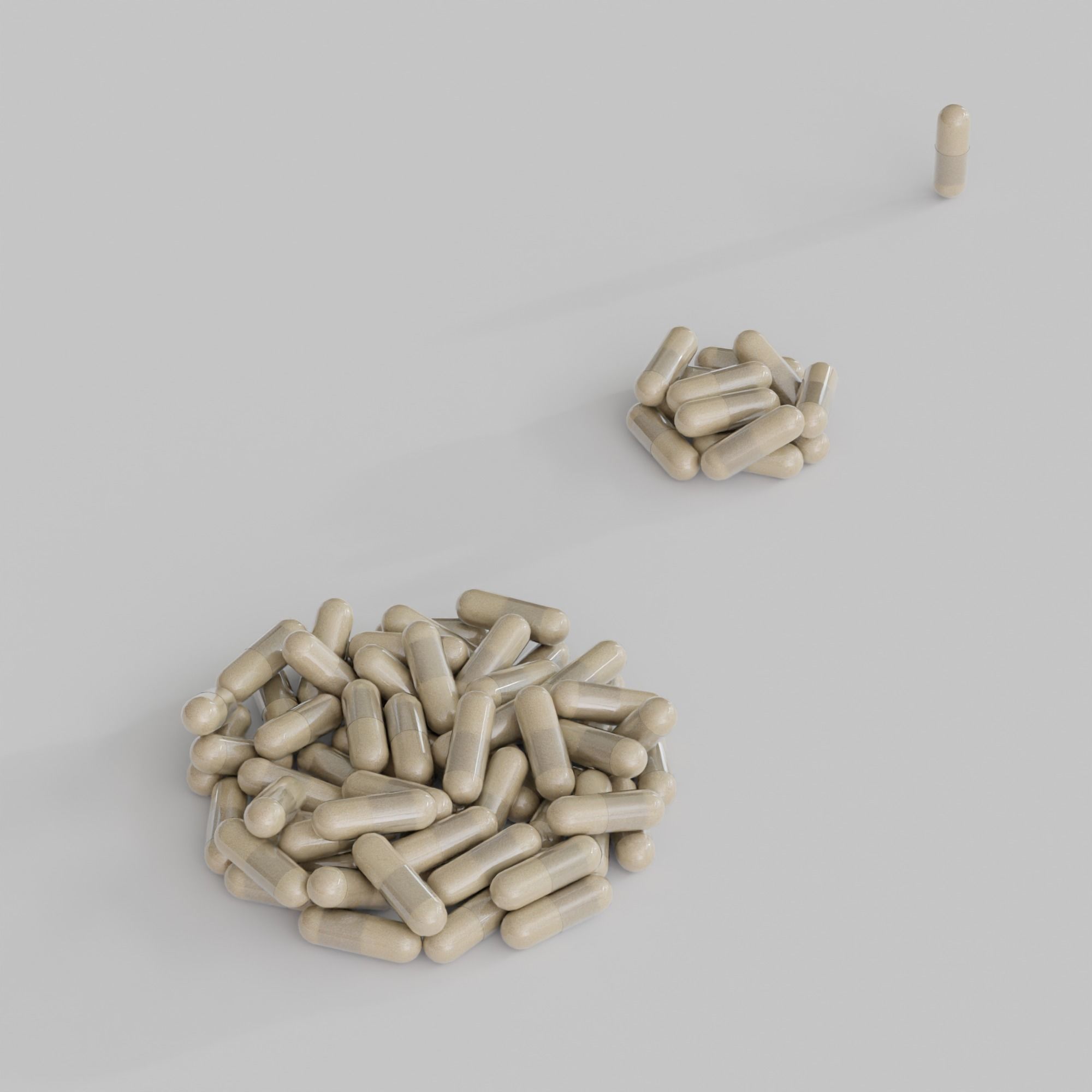 Pills and Tablets collection Low-poly 3D model_11