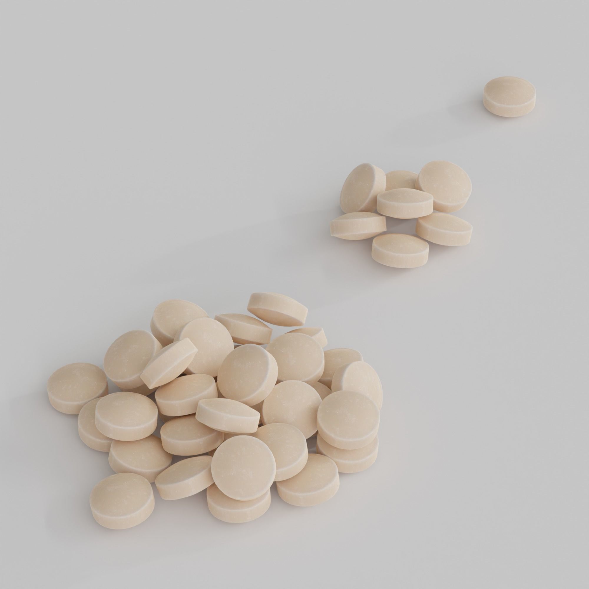 Pills and Tablets collection Low-poly 3D model_7