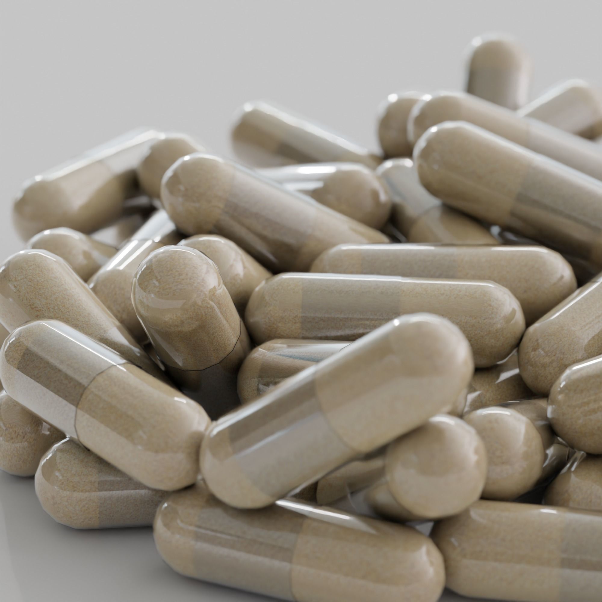 Pills and Tablets collection Low-poly 3D model_6