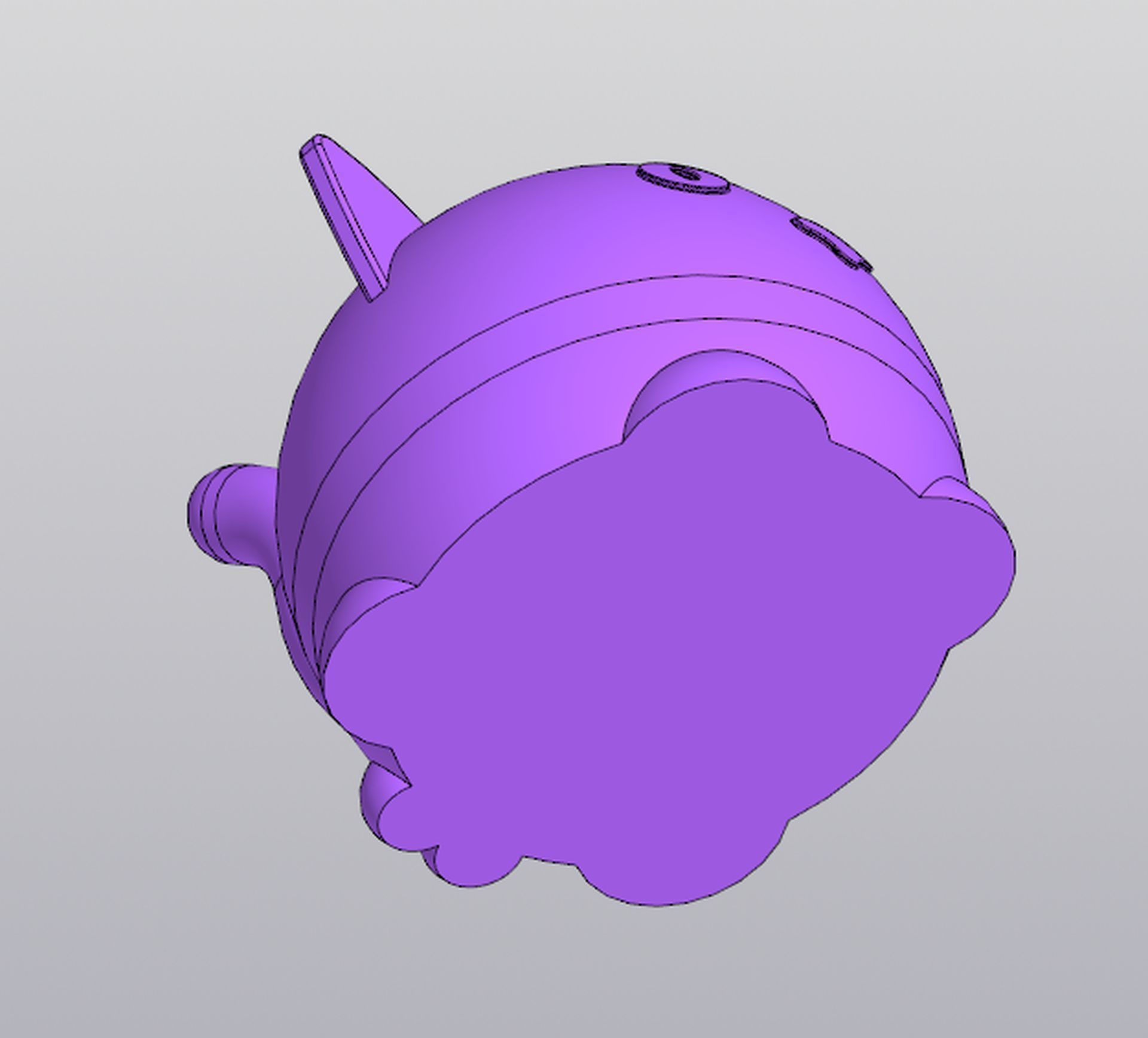 Male cat Vase Planter Penholder 3D print model_6