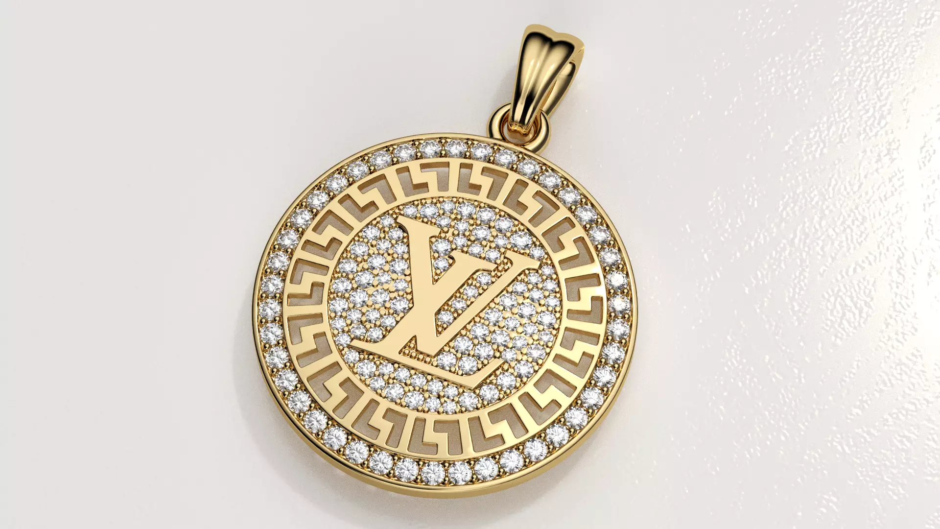 louis vuitton pendant 3D print model