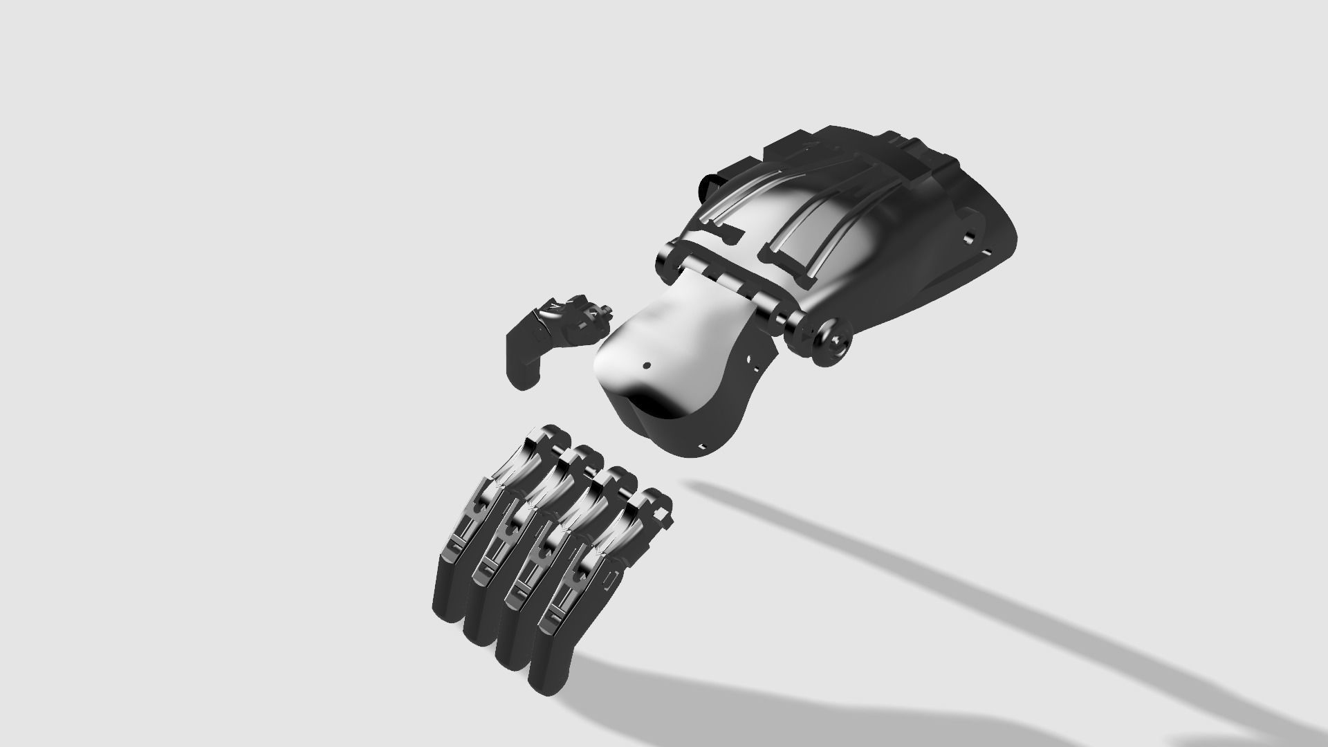 A robotic bionic hand 3D print model_1