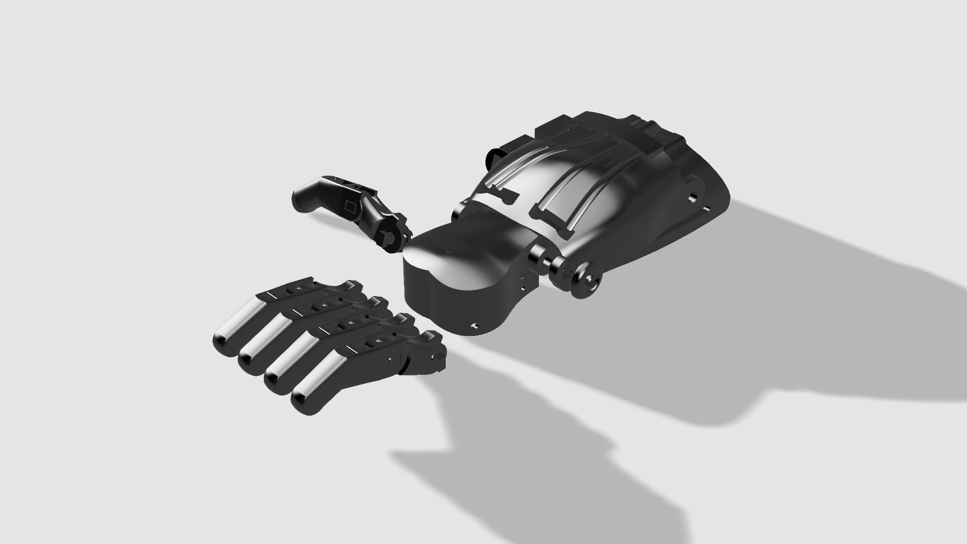 A robotic bionic hand 3D print model_4