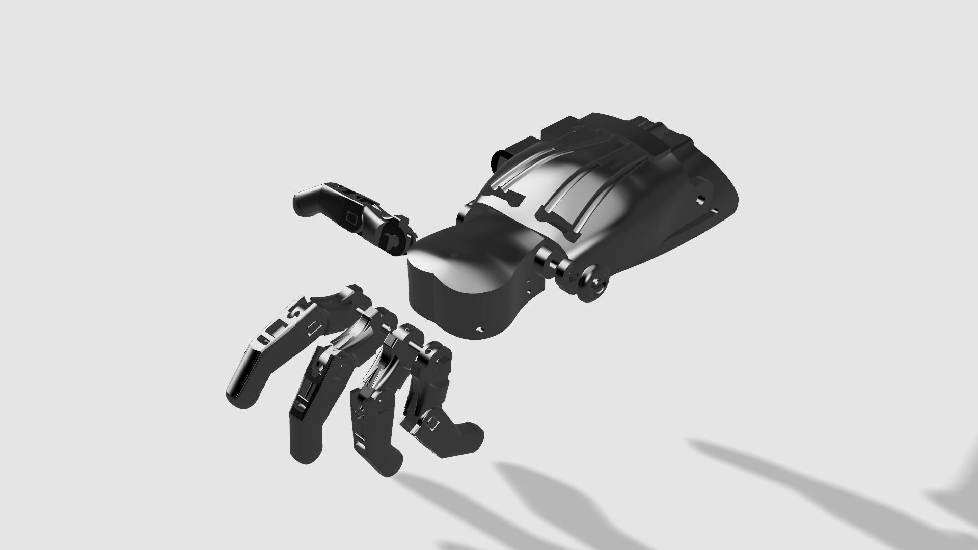 A robotic bionic hand 3D print model_5