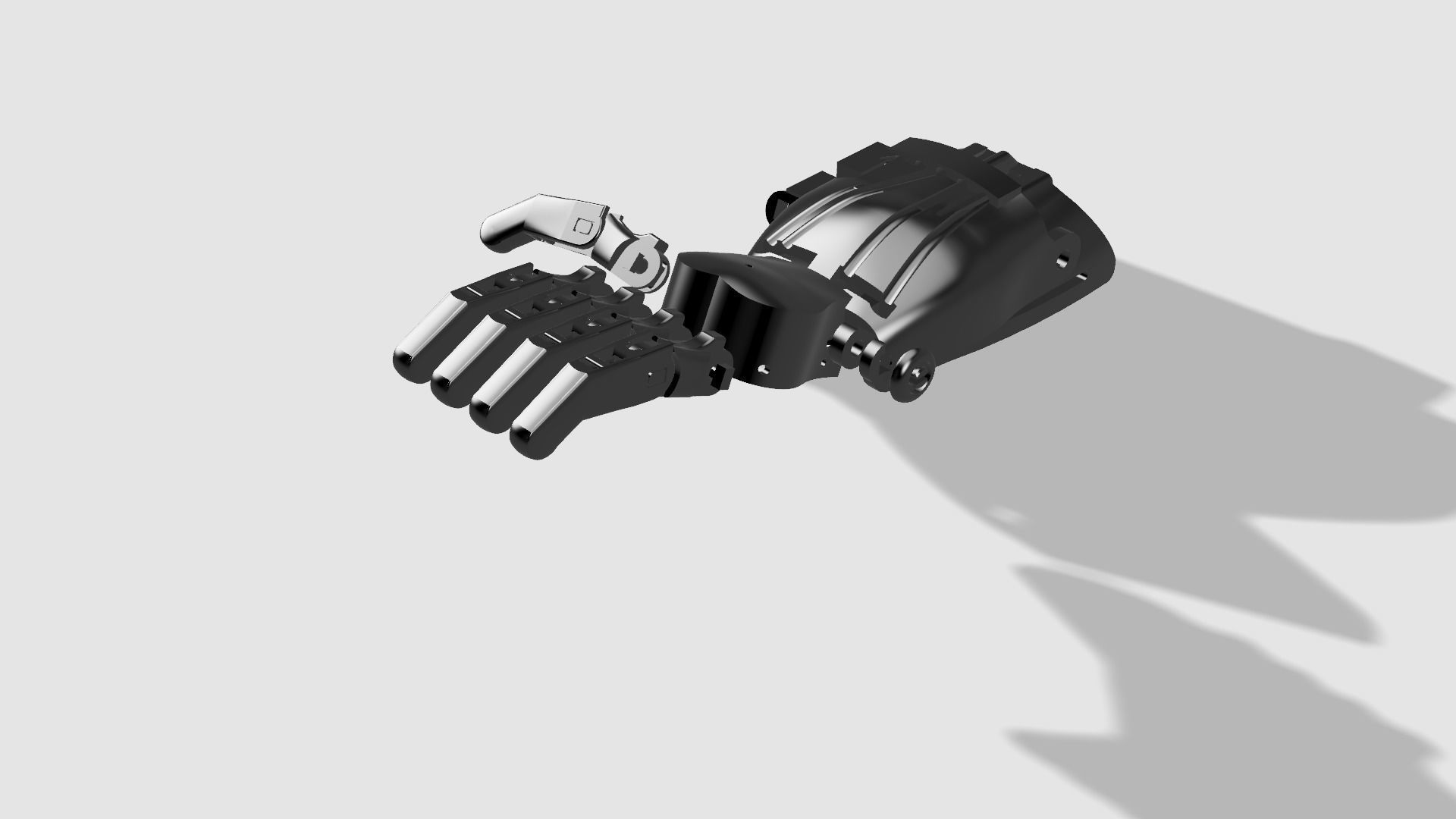 A robotic bionic hand 3D print model_3