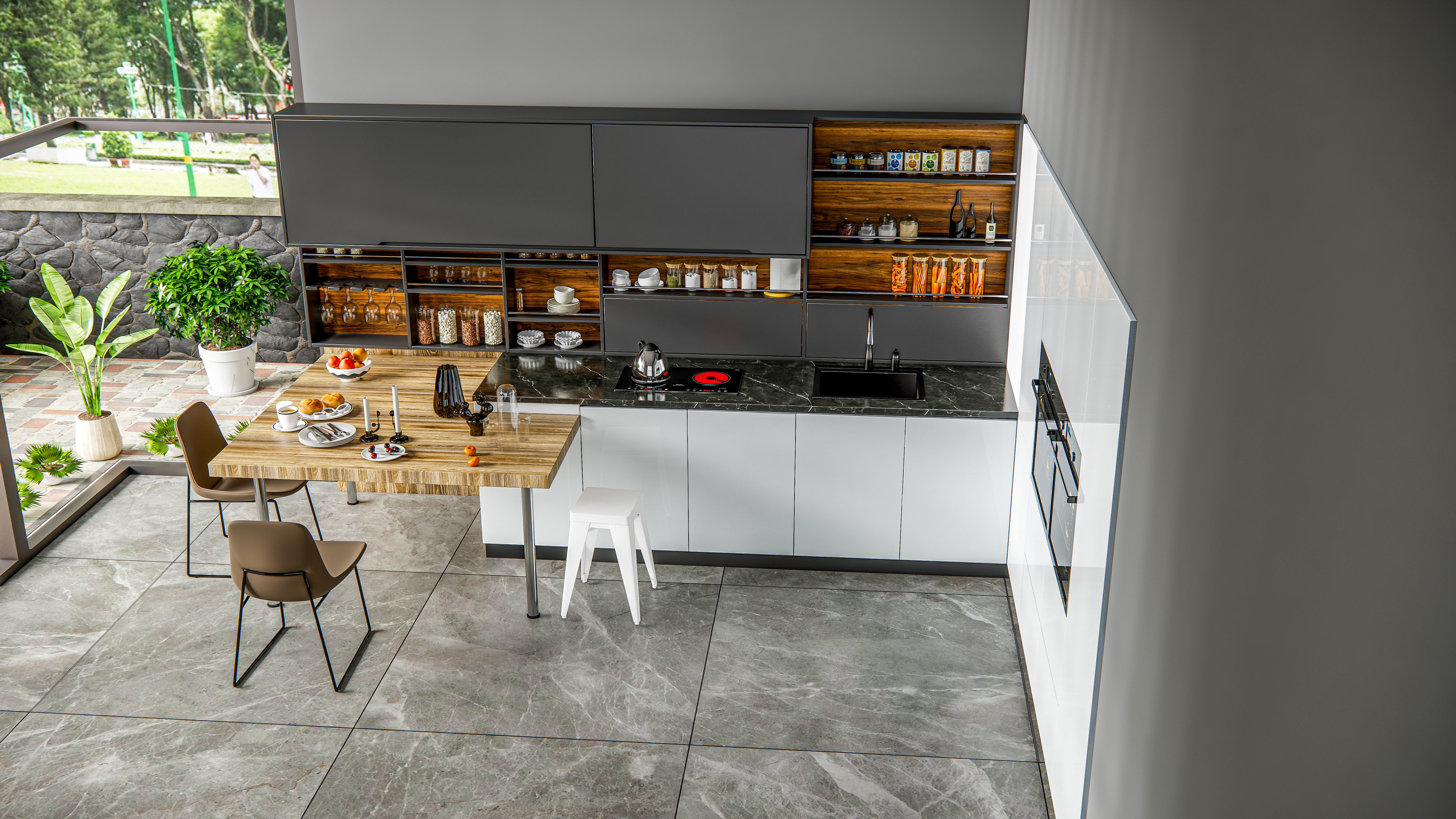 Kitchen fully parametric  Resizable manufacturable  007 3D model_17