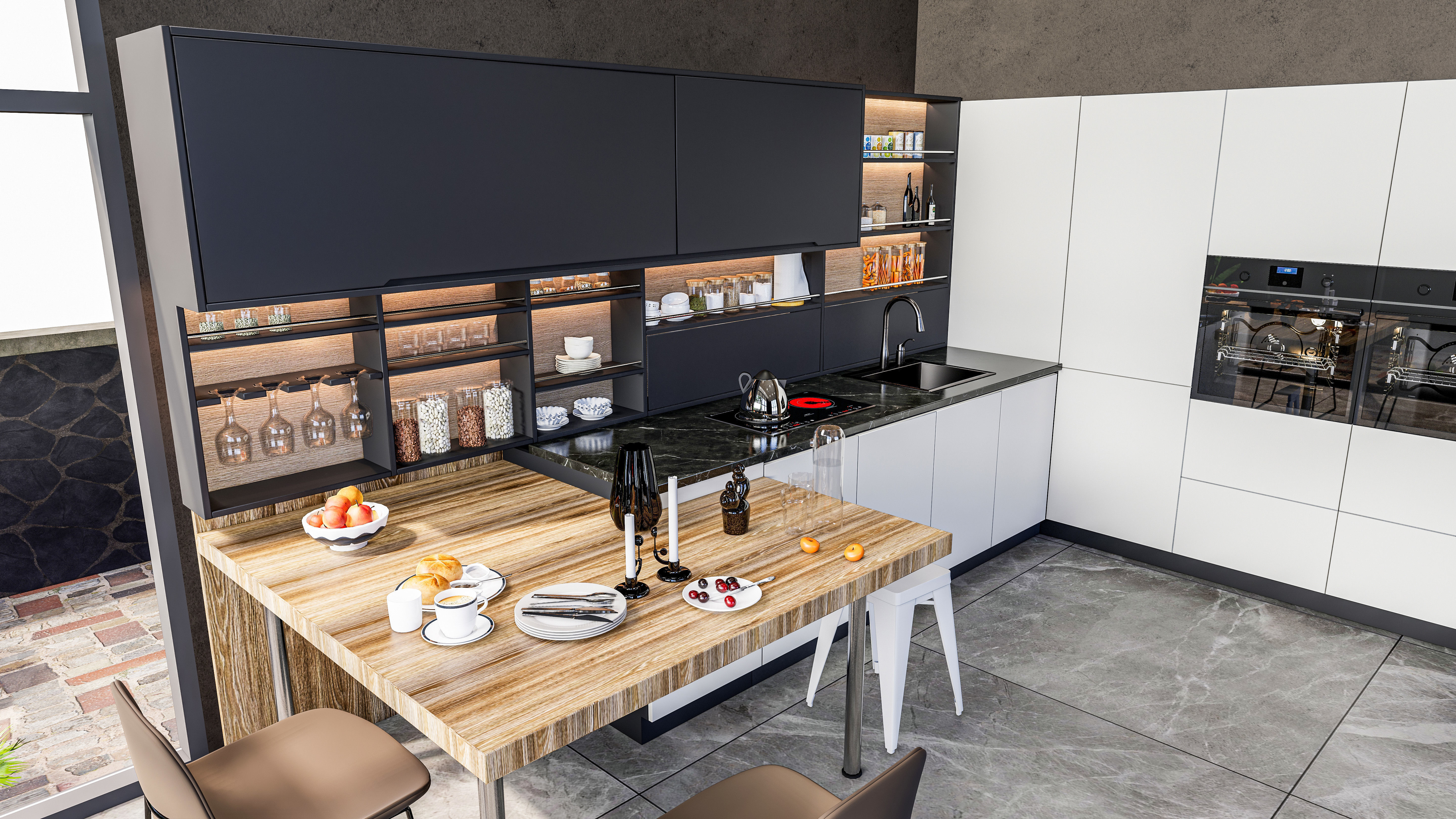 Kitchen fully parametric  Resizable manufacturable  007 3D model_9