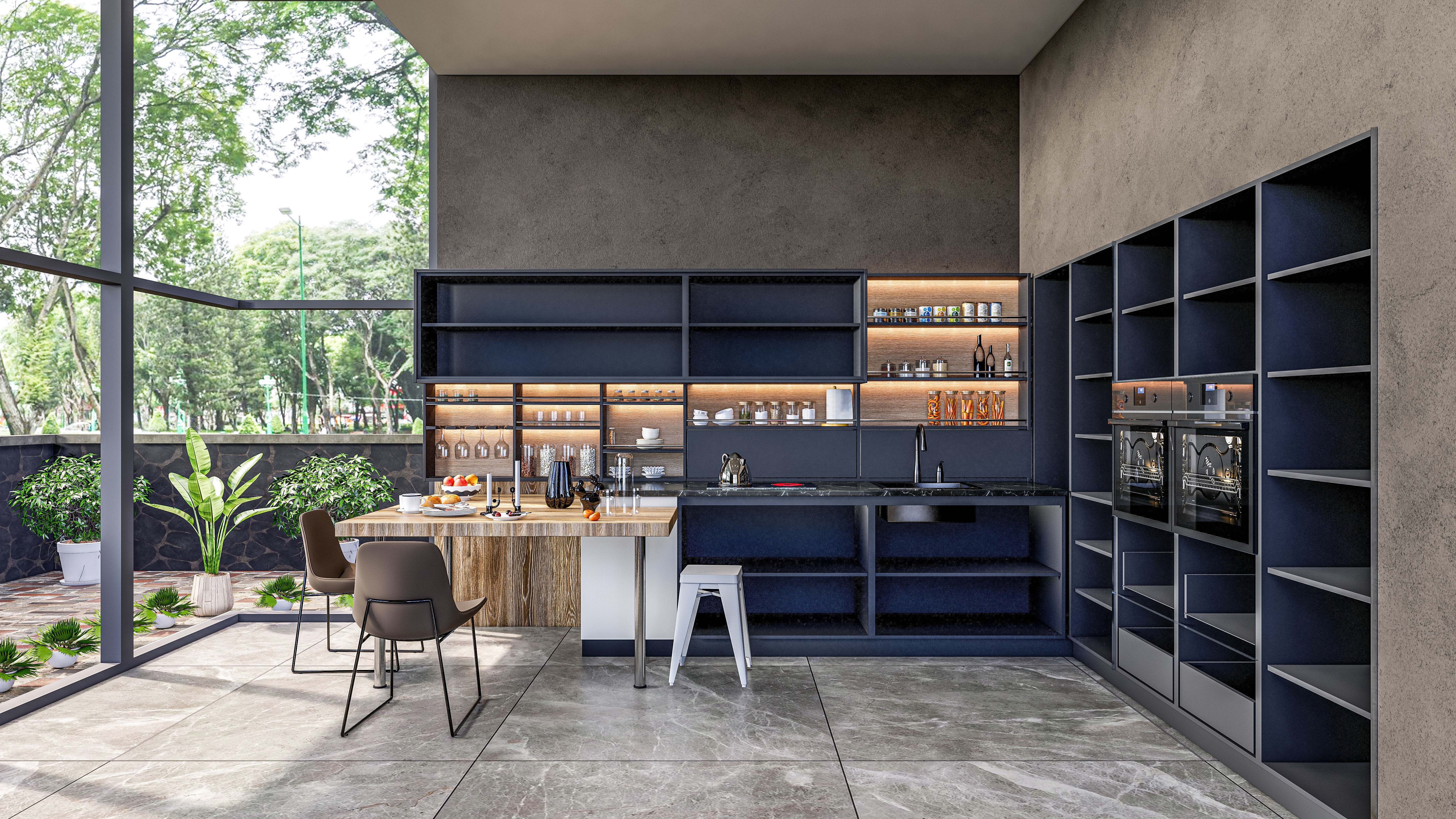 Kitchen fully parametric  Resizable manufacturable  007 3D model_16