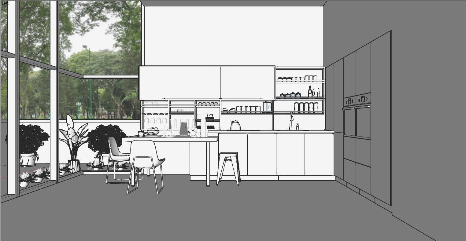 Kitchen fully parametric  Resizable manufacturable  007 3D model_19