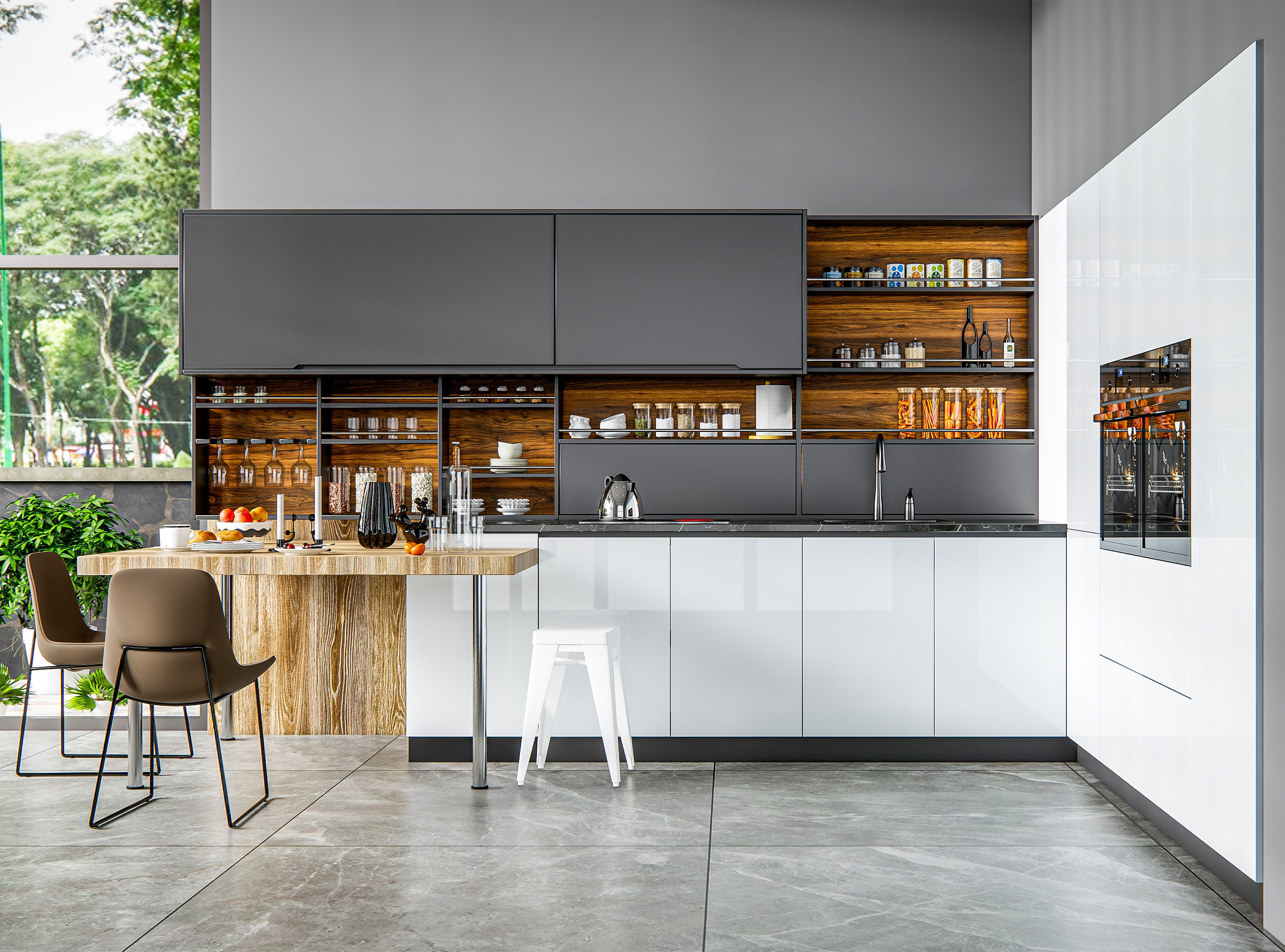 Kitchen fully parametric  Resizable manufacturable  007 3D model_12