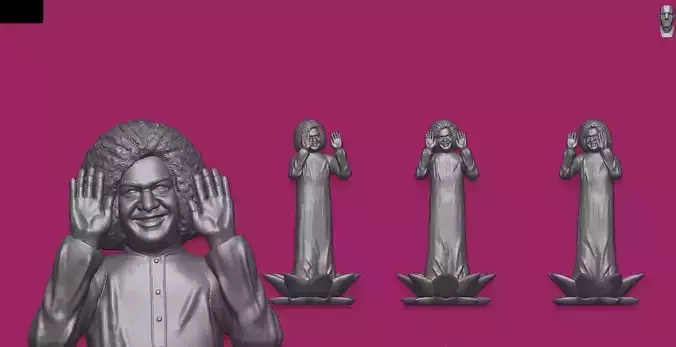 Sathya Sai Baba 3D print model