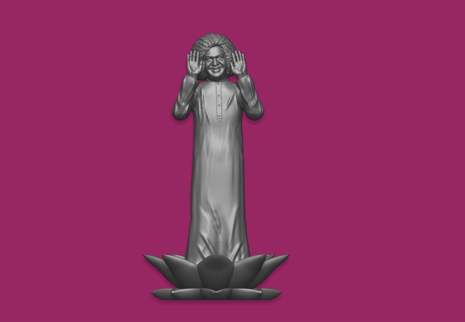 Sathya Sai Baba 3D print model_2