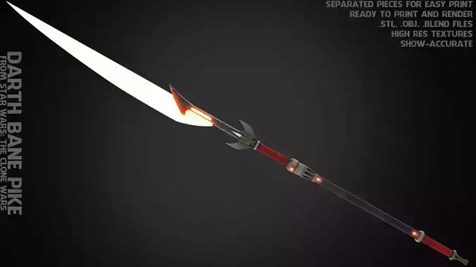 Star Wars Darth Bane Pike for Cosplay 3D print model