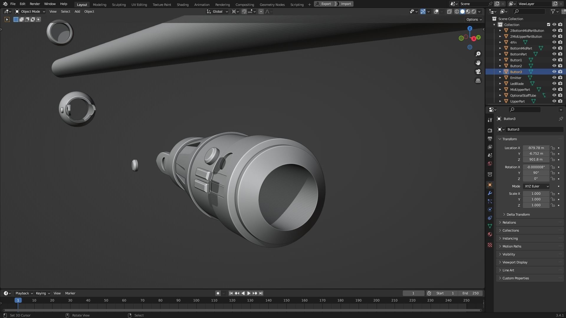 Star Wars Darth Bane Pike for Cosplay 3D print model_12