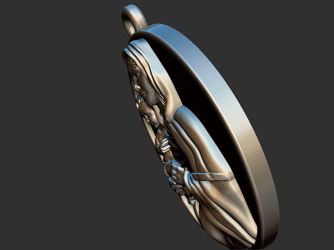 Our Lady - Nossa Senhora - Mary and Jesus 3D print model_9