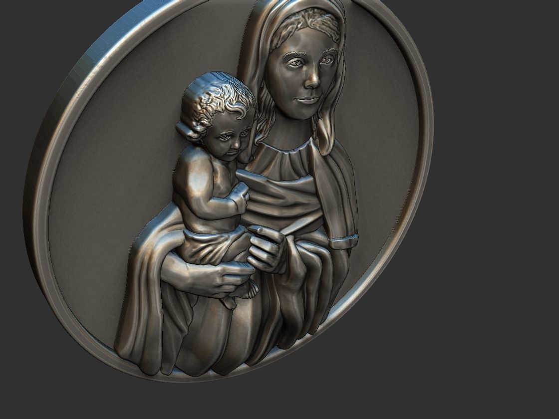 Our Lady - Nossa Senhora - Mary and Jesus 3D print model_15