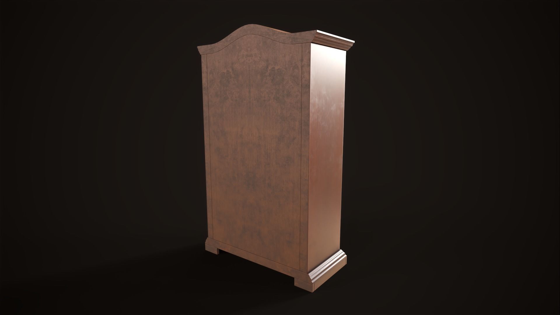 Vintage wardrobe Low-poly 3D model_16