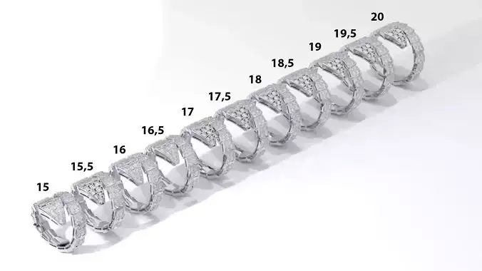 BVLGARI snake diamond ring Full Sizes