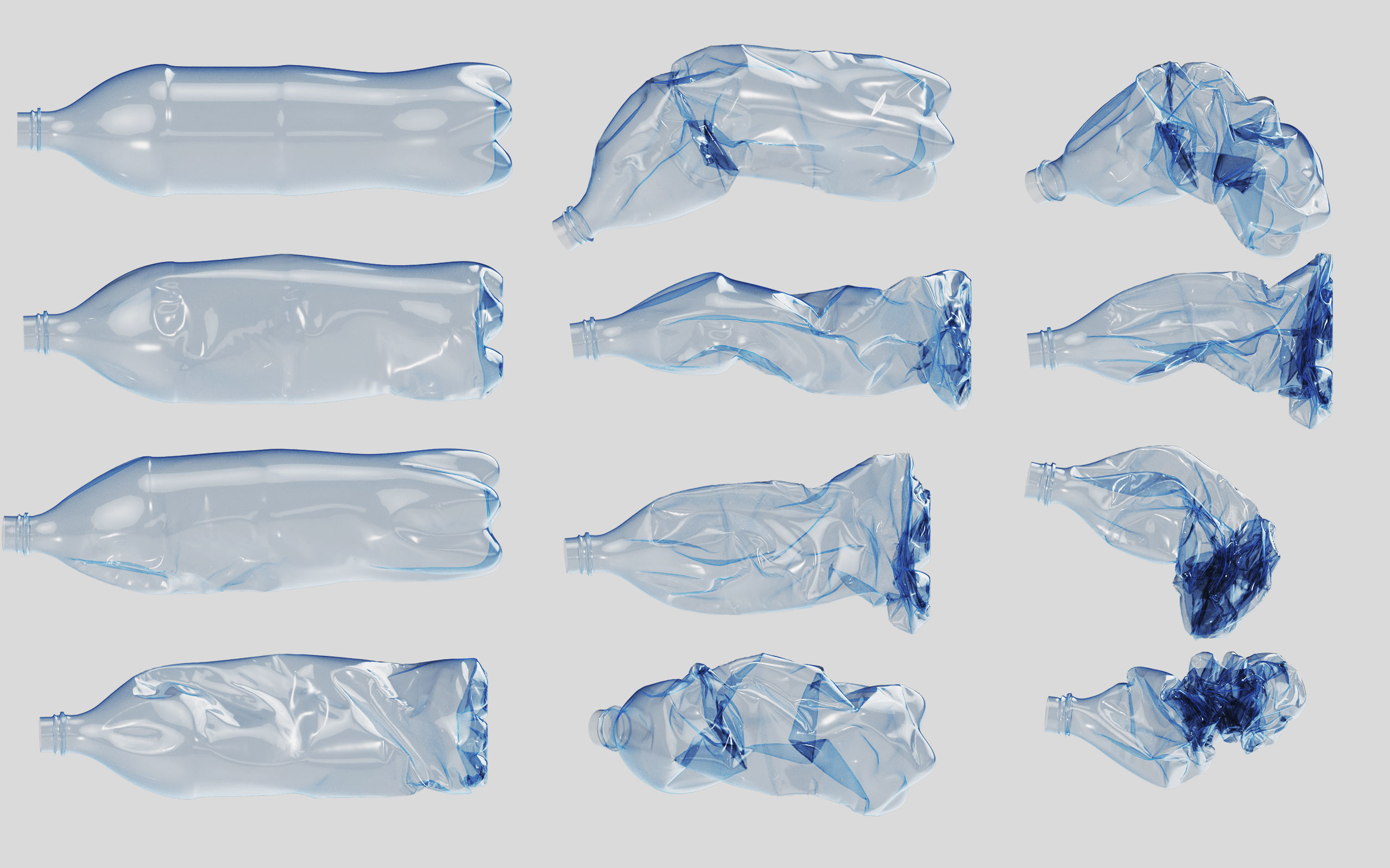 Crushed Plastic Bottle v4 3D model_9