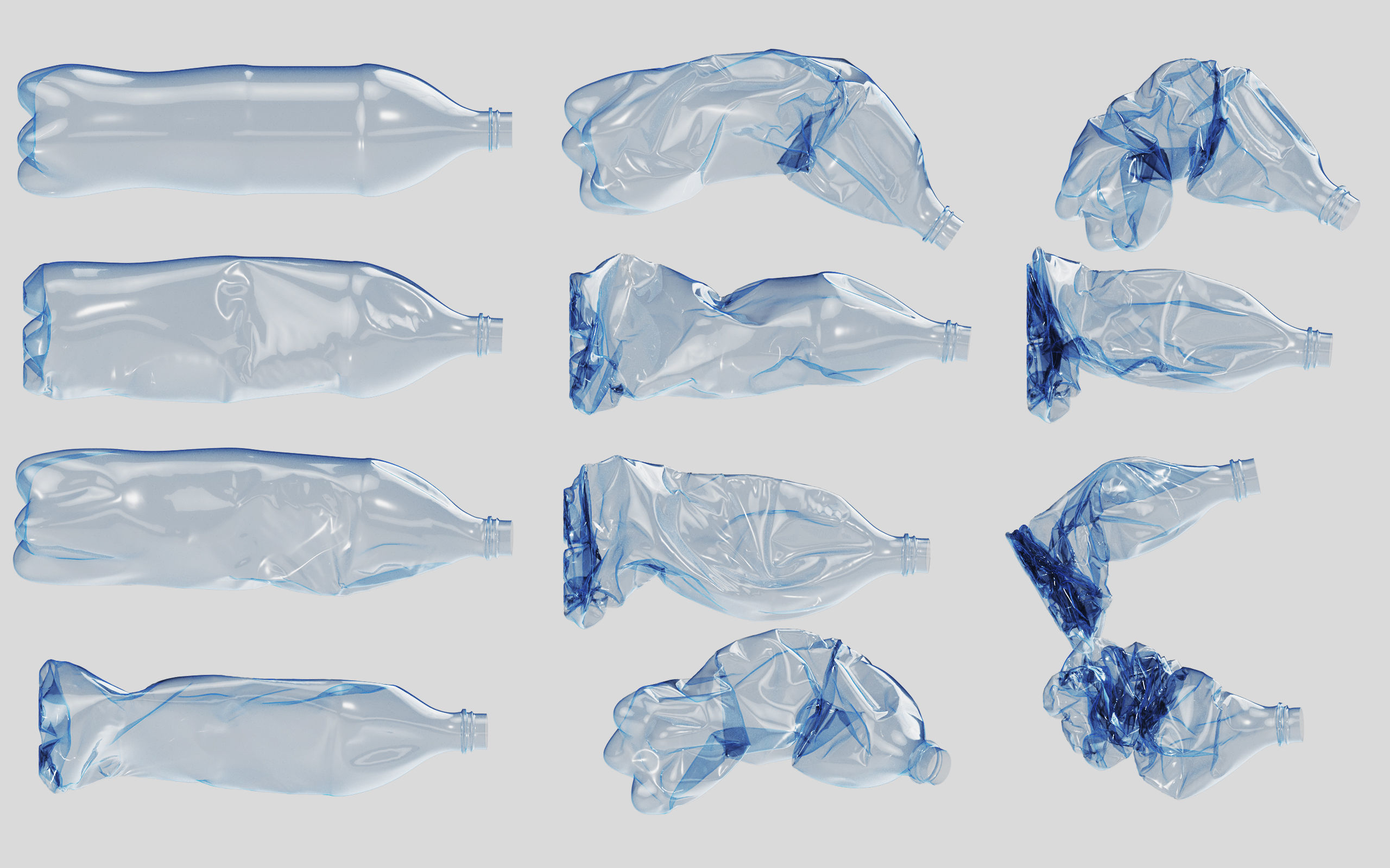 Crushed Plastic Bottle v4 3D model_6