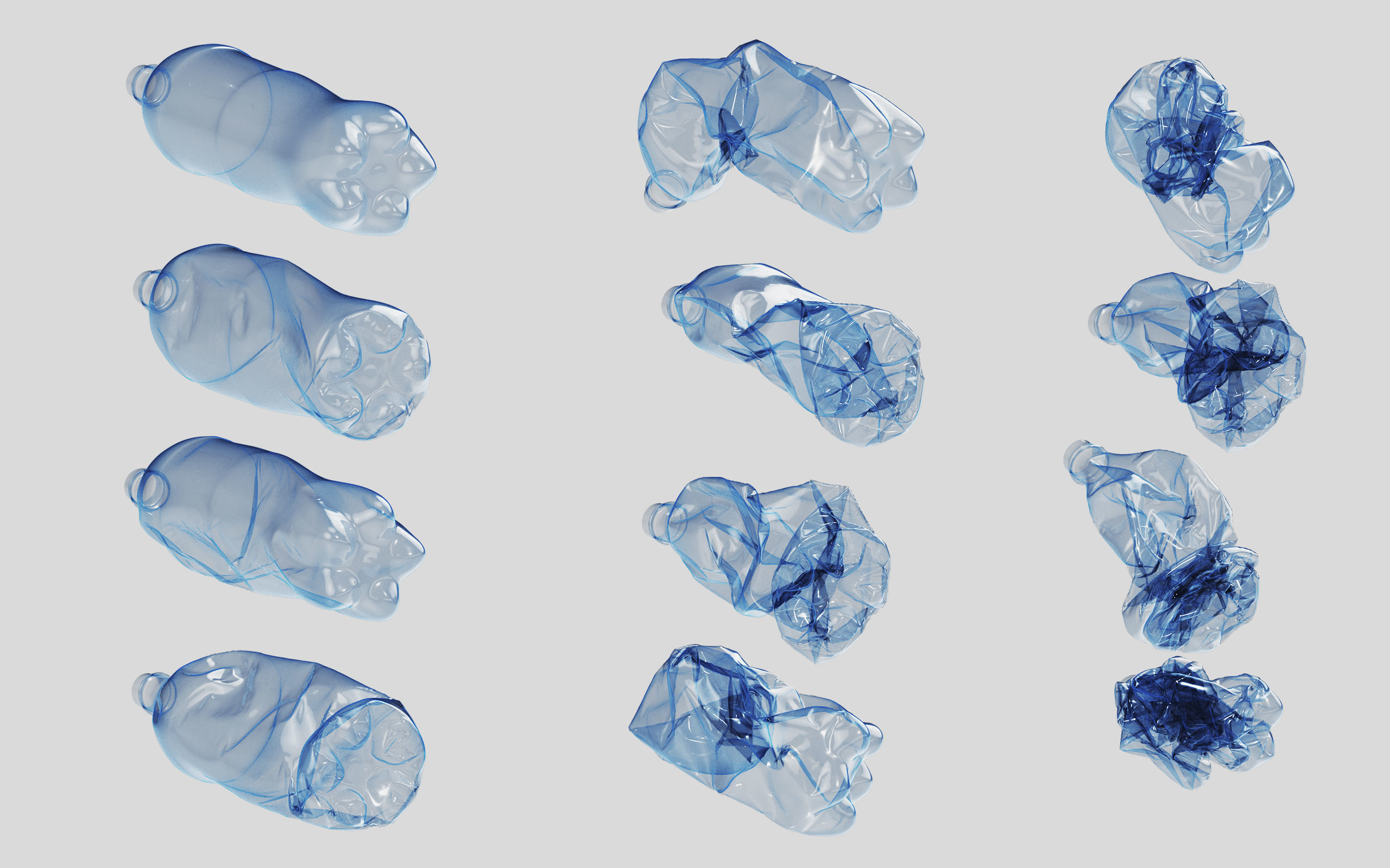 Crushed Plastic Bottle v4 3D model_8