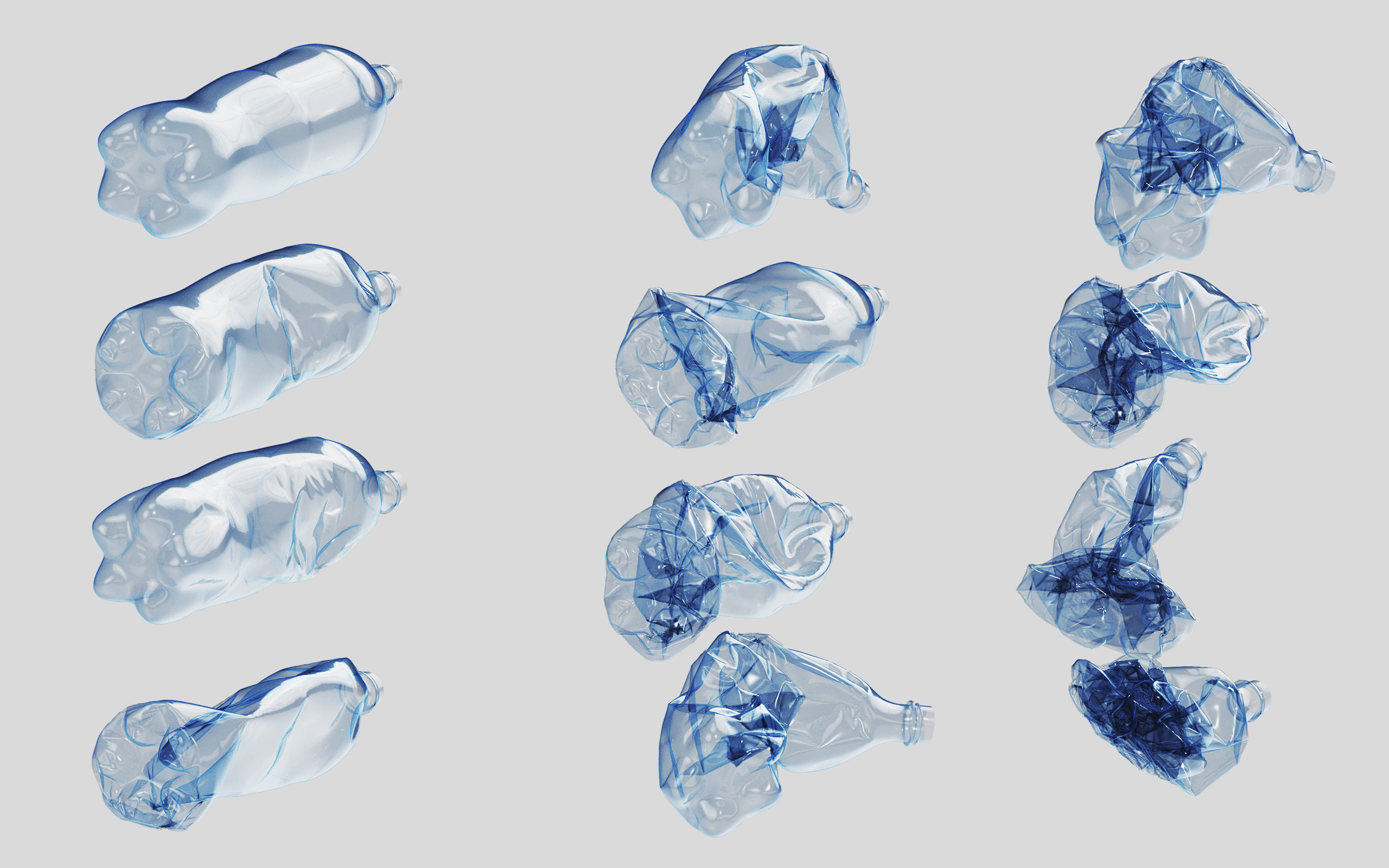 Crushed Plastic Bottle v4 3D model_7