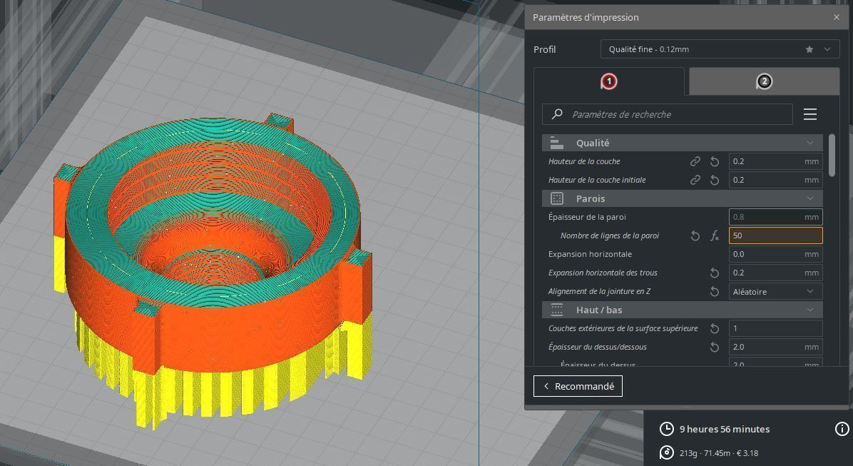water connector M75 to G1 for 1000l water tank 3D print model_4